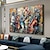 cheap Oil Paintings-Large Abstract Jazz Band Oil Painting on Canvas hand painted  Wall Art  Black Jazz Music Art painitng Custom Painting Fashion Decor for Living Room Home Decor