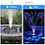 رخيصةأون أضواء تحت الماء-مضخة مياه نافورة تعمل بالطاقة الشمسية مع أضواء LED ملونة لحمام الطيور العائمة في حديقة بركة المضخة الشمسية