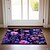 preiswerte Fußmatten-dunkle Blumen Fußmatte Küchenmatte Bodenmatte rutschfeste Flächenteppich ölbeständiger Teppich Indoor Outdoor Matte Schlafzimmer Dekor Badezimmermatte Eingangsteppich