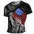 billiga T-shirts med 3D-tryck till herrar-Amerikanska amerikanska flaggan Frihetsgudinnan Fackla Mode Fritids- Herr 3D-tryck T-shirt Gata Utomhussport Festival Amerikanska självständighetsdagen T-shirt Svart Rund hals Skjorta Sommar Vår