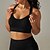 voordelige Sport bh&#039;s-Dames Lichte ondersteuning Sport bh&#039;s Running BH Open achterkant Gekruiste rug Goede top Gewatteerd Fitness Recreatiesport Hardlopen Ademend Lichtgewicht Zacht Zwart Wit donkergrijs Effen
