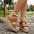 cheap Women&#039;s Sandals-Women&#039;s Sandals Wedge Sandals Daily Vacation Summer Wedge Vacation Casual Comfort Patent Leather Ankle Strap Yellow Brown Beige