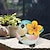 baratos Estátuas-Ornamento de pássaro colorido com flores pintados à mão resina animais estátuas decoração de férias decoração de mesa de jardim para casa estatueta de pássaro ornamento de muletas