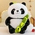 Недорогие Наполнители подушек-Мягкие игрушки панды, подушки в виде панды, бамбуковые плюшевые игрушки, бамбуковая кукла-трубка, подарки для мальчиков и девочек