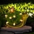 billige Skulptur og landskapslys-solar hagestatuer sneglefigur hageinnredning med saftige lys utendørs statue for hage, plen, uteplass, hageinnredning hagegave