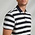 levne 3D polo-pánské pletené polo golfové polo ležérní sportovní polokošile s krátkým rukávem módní základní proužek hladký knoflík léto regular fit černá modrá