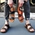 voordelige Herensandalen-leren herensandalen zomersandalen modesandalen strandvakantie ademende pantoffels schoenen zwart bruin
