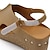 billige Sandaler til kvinner-plattformsandaler for kvinner med åpen tå utskårne slingback hæler mote sandaler med trekorn beige brune svarte sandaler