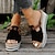 ieftine Sandale de Damă-sandale cu platformă cu pană de damă sandale cu platformă peep toe pantofi de vară sandale casual în aer liber plajă de vară bej negru