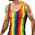 رخيصةأون أزياء الكرنفال-LGBT LGBTQ قوس قزح منامة للبالغين رجالي مثلي الجنس فخر موكب شهر الفخر حفلة تنكرية أزياء هالوين سهلة