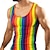 זול תחפושות לגברים-LGBT LGBTQ קשת תחפושת קרנבל כובעים פיג&#039;מות הומו בגדי ריקוד גברים מבוגרים מצעד הגאווה חודש הגאווה קרנבל נשף מסכות תחפושת קלה לקרנבל