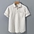 cheap Cotton Linen Shirt-Men&#039;s Shirt Cotton Linen Shirt Casual Shirt Black Navy Blue Apricot Short Sleeve Plain Turndown Summer Street Hawaiian Clothing Apparel Button-Down