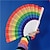 cheap Pride Parade Dec-Riccioofy Pride Fan and Rave Fan - Rainbow Fan - Large Folding Fan for Pride ParadeRavesHalloween Burlesque Festival &amp; Pride Outfits for Women &amp; Festival Accessories - Clack Fan Hand Fan