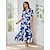 cheap Print Casual Dress-Satin Floral Puff Sleeve Maxi Dress