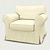 preiswerte IKEA Abdeckungen-Ektorp 1-Sitzer-Sesselbezug aus Baumwolltwill, normale Passform, mit Paspelierung, maschinenwaschbar, IKEA Ektorp-Serie