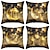 baratos Capa de almofada de férias-Ramadan eid mubarak almofadas decorativas capa 1 peça capa de almofada quadrada macia fronha para quarto sala de estar sofá cadeira dourada
