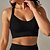 voordelige Sport bh&#039;s-Dames Lichte ondersteuning Sport bh&#039;s Running BH Open achterkant Gekruiste rug Goede top Gewatteerd Fitness Recreatiesport Hardlopen Ademend Lichtgewicht Zacht Zwart Wit donkergrijs Effen