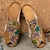 ieftine Sandale de Damă-Pentru femei Sandale Papuci Mărime Plus Size Pantofi lucrați manual În relief manual În aer liber Zilnic Plajă Floral Blocați călcâiul Vârf rotund Boemia Epocă Casual Plimbare Dantelă Piele Premium