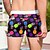 billiga Mat och Dryck-Herr Frukt Ananas Badshorts Boardshorts Boxershorts Medium Midja Mode Streetwear Designer Surfing Helgdag Strand Snörning Ficka Elastisk midja Designer Kläder