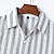 preiswerte Herrenhemd zum Knöpfen-Herren Hemd Knopfhemd Lässiges Hemd Sommerhemd Strandhemd Schwarz Rote Königliches Blau Grau Langarm Streifen Umlegekragen Hawaiianisch Festtage Button-Down Bekleidung Modisch Brautkleider schlicht