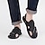 זול סנדלים לגברים-סנדלי קיץ לגברים נעלי בית נעליים בעבודת יד הליכה חופשה מזדמנת חוף pu slip-on חום בהיר שחור נעלי אפור בהיר