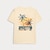 billige Mænds grafiske t -shirt-herre grafisk t-shirt kokostræ mode udendørs afslappet t-shirt top street afslappet daglig t-shirt beige kortærmet skjorte med rund hals forår og sommer beklædning