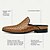 billige Premium læder loafers-Herre Træsko &amp; Tøfler Fuldnarvet Læder Læder Bekvem Skridsikker Hjemmesko Sort Brun