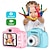 tanie Kamery sportowe-Kamera dla dzieci urodziny dla dziewcząt i chłopców zabawki dla dzieci dla dzieci w wieku 3 4 5 6 7 8 lat cyfrowe kamery wideo do selfie dla malucha z kartą SD 32 GB różowy