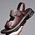 baratos Sandálias para Homem-sandálias masculinas pretas de verão sandálias planas clássicas casuais férias praia microfibra sapatos marrons respiráveis