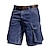 cheap Cargo Shorts-Men&#039;s Cargo Shorts Shorts Corduroy Shorts Multi Pocket Plain Wearable Short Casual Daily Holiday Cotton Blend Fashion Classic Blue