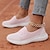 Χαμηλού Κόστους Γυναικεία Sneakers-γυναικεια sneakers διχτυα sneakers αναπνεουσα διχτυα δαντελα επίπεδα στικτώδη loafer παπούτσια λευκό ροζ μωβ