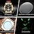 preiswerte Mechanische Uhren-OLEVS Herren Mechanische Uhr Modisch Lässige Uhr Armbanduhr Automatikaufzug Mondphasenanzeige leuchtend Kalender Leder Beobachten