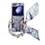 abordables Carcasas Samsung-teléfono Funda Para Samsung galaxia Z Flip 5 Z Flip 4 Z Flip 3 Funda Trasera con correa de muñeca Antigolpes ordenador personal Metal