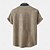 billige Klassisk-Herre linned skjorte Henley-skjorte retro skjorter Vintage skjorte Etnisk skjorte Etnisk Ferierejse Daglig Blå Grøn Kakifarvet Kortærmet Kinesisk Krave Sommer Forår Tøj Trykt mønster