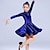 preiswerte Kleidung für lateinamerikanische Tänze-Latein-Tanz Tanzkleidung für Kinder Kleid Sattelgurt Knöpfe Pure Farbe Mädchen Leistung Ausbildung Langarm Hoch Terylen