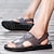 ieftine Sandale Bărbați-sandale bărbați din piele din microfibră sandale negre de vară mers ocazional vacanță zilnică plajă pantofi respirabili impermeabili gri închis roșu maro