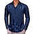 baratos camisa de botão masculina-Homens Camisa Social camisa de botão Camisa casual camisa de verão Preto Branco Azul Manga Longa Listra Colarinho Diário Férias Roupa Moda Casual