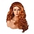 お買い得  コスプレ用ウィング-ロングキツネ赤毛カーリー波状全頭ハロウィンウィッグ女性のためのコスプレ衣装パーティーかつら