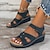 זול סנדלי נשים-נשים טריזים סנדלי וינטג&#039; מתלבשים קיץ נוחים סנדלים אורטופדיים עם אצבע פתוחה סנדלי רצועה מוצלבת חום כחול בז&#039; קפה סנדלים שחורים
