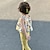 tanie Zestawy-2 elementy Dzieci Dla dziewczynek Graficzny Komplet spodni Zestaw Bez rękawów Moda Na zewnątrz 3-7 lat Lato Żółty