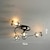 preiswerte Unterputzmontage &amp; Halbbündige Montage-LED-Deckenleuchte 4/6 Kopf Glas Metall E27 nordische kreative magische kleine Schlafzimmer-Deckenlampe, moderner prägnanter persönlicher Kronleuchter, für gewerbliche Wohnzimmer-Esszimmerlampe,