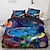 billige Dynebetræk Sæt-3 stk dynebetræk sengesæt med trykt søhest havskildpadde dynebetræk