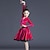 preiswerte Kleidung für lateinamerikanische Tänze-Latein-Tanz Tanzkleidung für Kinder Kleid Leopardenmuster Print Pure Farbe Mädchen Leistung Ausbildung Langarm Hoch Polyester