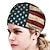 billiga Hårstylingstillbehör-1st amerikansk flagga bandana hårband pannband för kvinnor, håraccessoarer stretch no slip hårinpackningar yoga löpning träning pannband