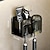 baratos Conjunto de acessórios de casa de banho-rack de escova de dentes de ouro preto banheiro banheiro não perfurado montado na parede enxaguatório bucal elétrico copo copo de escova montado na parede espaço rack de armazenamento de alumínio