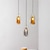 cheap Island Lights-LED Pendant Light Fashionable Creative Crystal Glass Shade1-Light 20 cm Electroplated Metal Decorative Bedroom Living Room 110-240V