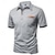 cheap Classic Polo-Men&#039;s Polo Polo Shirt Formal Work Classic Short Sleeves Fashion Modern Color Block Basic Spring &amp; Summer Regular Fit Light Grey Polo