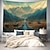 cheap Landscape Tapestry-Countryside Trees Landscape Hanging Tapestry Wall Art Large Tapestry Mural Decor Photograph Backdrop Blanket Curtain Home Bedroom Living Room Decoration