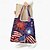 billige Håndtasker og net-Dame Posetaske Skuldertaske Hobo Bag polyester Handle ind Daglig Ferie Tryk Stor kapacitet Foldbar Letvægt Amerikansk flag Hvid / Blå Blå