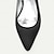 お買い得  ウェディングシューズ-女性用 ウェディングシューズ プラスサイズ ブライダルシューズ フラットヒール スリングバックヒール ポインテッドトゥ ミニマリズム サテン バックルは含まれません ブラック ホワイト クリスタル